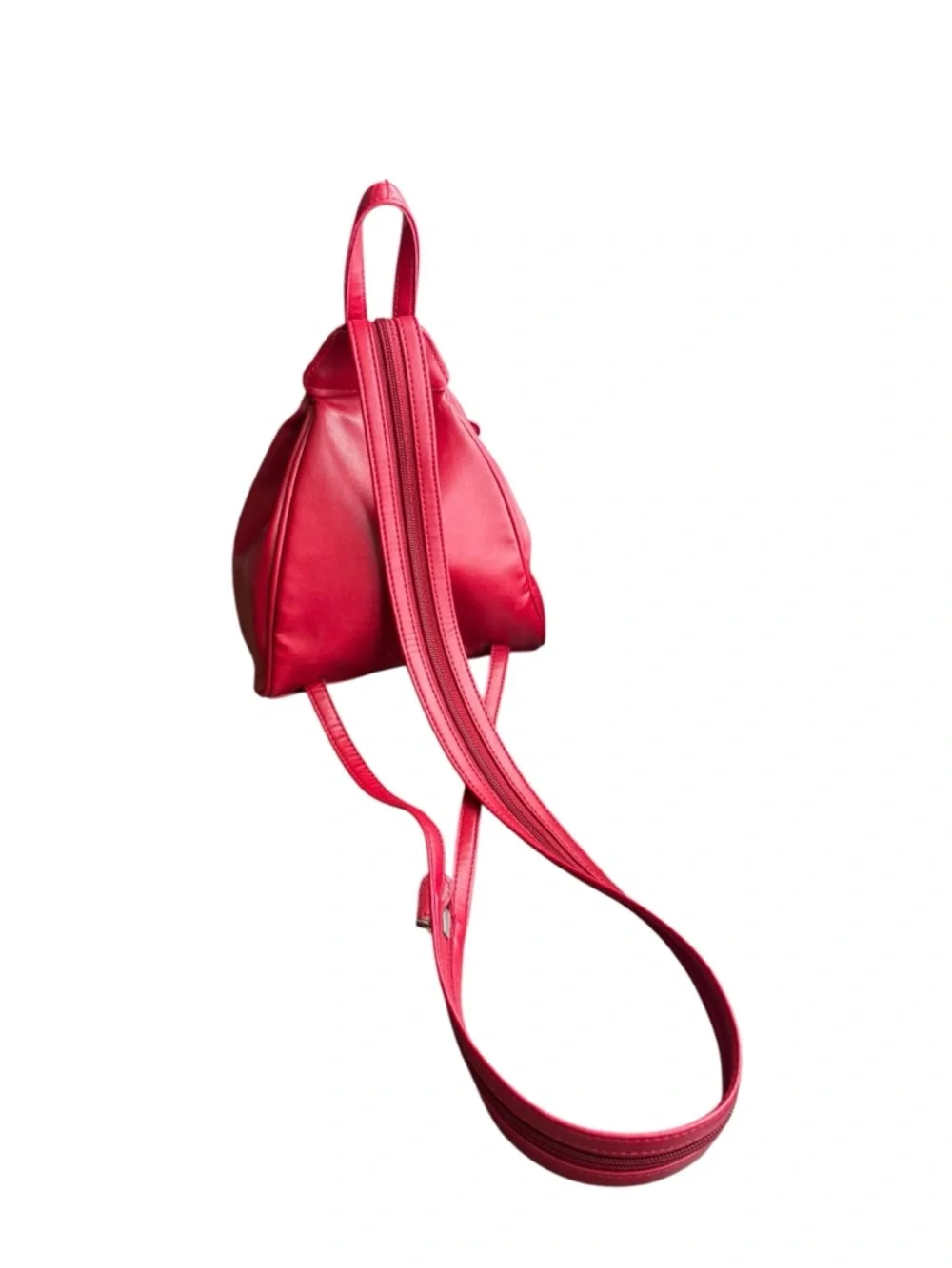 Villager Cherry Red Backpack Single or Double Strap With Zipper